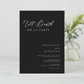Invitation Jusqu'à la mort Faisons-nous Mariage moderne minim (Debout devant)