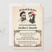 Invitation Jusqu'à la mort faisons-nous partie de crânes coup (Devant)