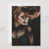 Invitation Jusqu'à la mort Faisons-nous partie Élégante Goth  (Dos)