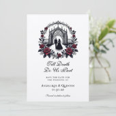 Invitation Jusqu'à la mort Faisons-nous partie Élégante Goth  (Debout devant)