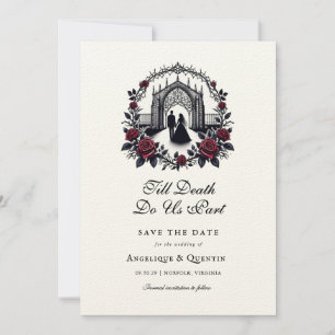 Invitation Jusqu'à la mort Faisons-nous partie Élégante Goth