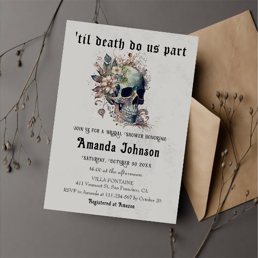 Invitation Jusqu'à la mort Faisons-nous partie Fête des marié