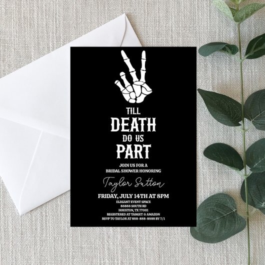 Invitation Jusqu'à la mort Faisons-nous partie Fête des marié