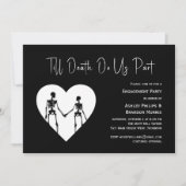 Invitation Jusqu'à la mort faisons-nous partie Fiançailles bl (Devant)
