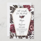 Invitation Jusqu'à la mort Faisons-nous partie Floral Élégant (Devant)