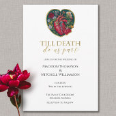 Invitation Jusqu'à la mort Faisons-nous partie Goth Coeur Hal