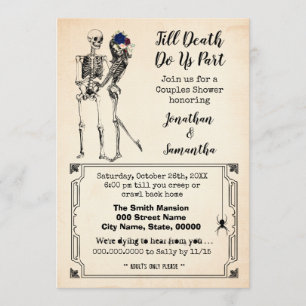 Invitation Jusqu'à la mort faisons-nous partie goth couples d