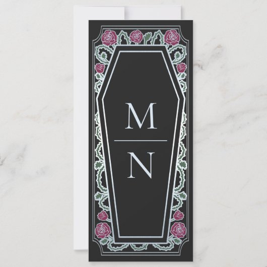 Invitation Jusqu'à la mort Faisons-nous partie Goth noir Enre (Dos)