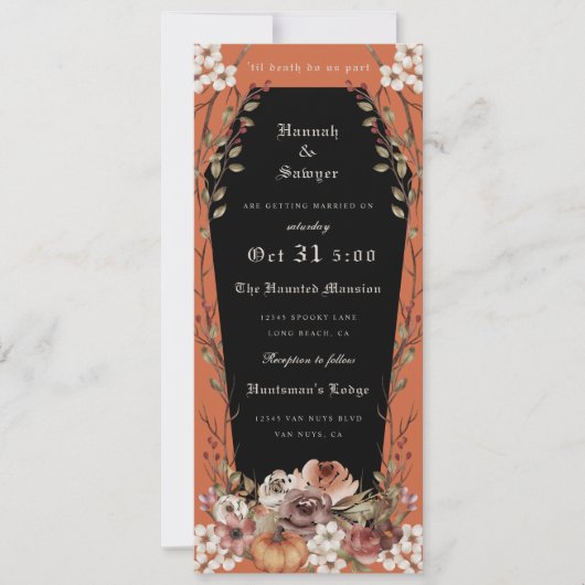 Invitation 'Jusqu'à la mort faisons-nous partie Halloween Mar (Devant)