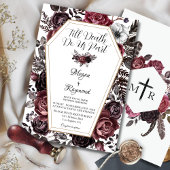 Invitation Jusqu'à la mort Faisons-nous partie Mariage gothiq
