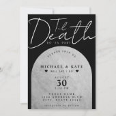Invitation Jusqu'à la mort faisons-nous partie Mariage noir (Devant)
