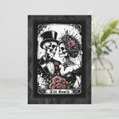 Invitation Jusqu'à la mort faisons-nous partie Mariage Tarot (Debout devant)