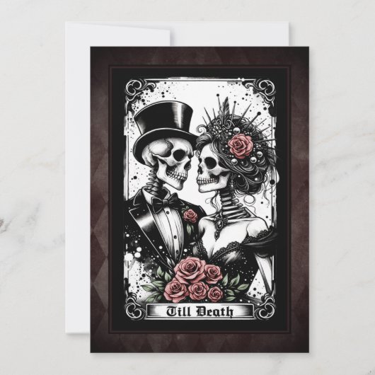 Invitation Jusqu'à la mort faisons-nous partie Mariage Tarot (Devant)
