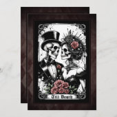Invitation Jusqu'à la mort faisons-nous partie Mariage Tarot (Devant / Derrière)