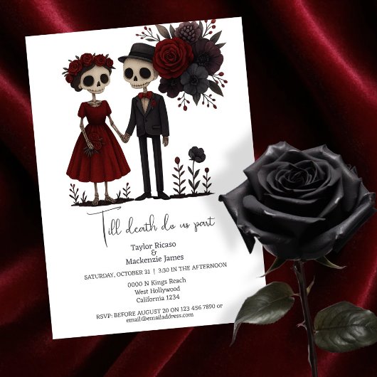Invitation Jusqu'à la mort, faisons-nous partie Mariée et Gro