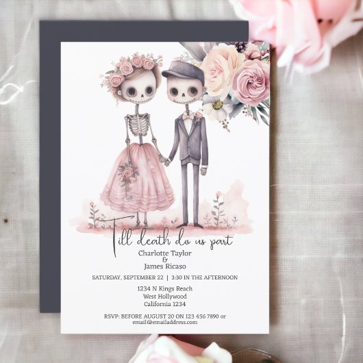 Invitation Jusqu'à la mort, faisons-nous partie Mariée et Gro
