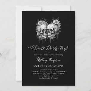 Invitation Jusqu'à la mort Faisons-nous partie nuptiale douch