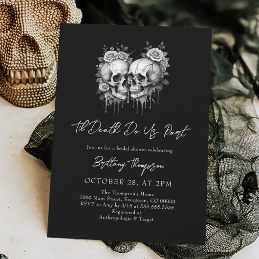 Invitation Jusqu'à la mort Faisons-nous partie nuptiale douch