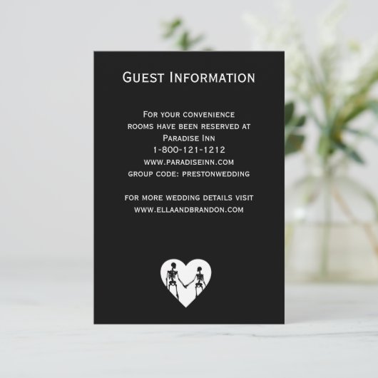 Invitation Jusqu'à la mort Faisons-nous partie Squelette blan (Debout devant)