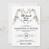 Invitation Jusqu'à la mort Faisons-nous partie squelette goth (Devant)