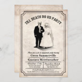 Invitation Jusqu'à la mort Faites-nous Fiançailles de fête In (Devant / Derrière)