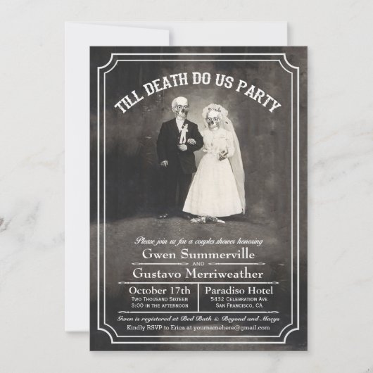 Invitation Jusqu'à la mort Faites-nous partie des couples ave (Devant)