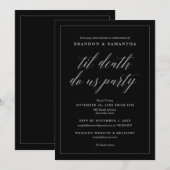 Invitation Jusqu'à la mort Fêtons-nous Fête des mariées d'Hal (Devant / Derrière)