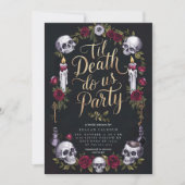 Invitation Jusqu'à la mort Fêtons-nous Fête des mariées gothi (Devant)