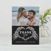 Invitation Jusqu'à la mort Fêtons-nous Gothique mariage d'Hal (Debout devant)