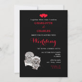 Invitation Jusqu'à la mort nous faire partie Skuls Mariage no (Devant)