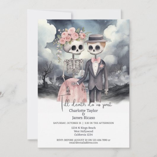Invitation Jusqu'à la mort nous faisons partie Mariée et Groo (Devant)