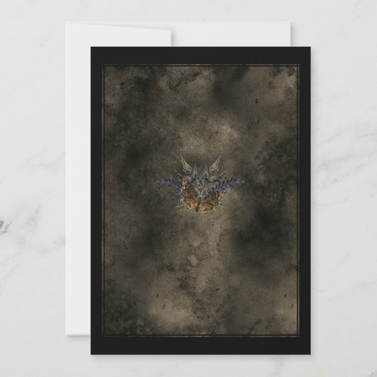 Invitation Jusqu'À La Mort Nous Part Des Crânes Mariage Gothi (Dos)