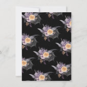 Invitation Jusqu'à la mort nous Part Skeleton coeur Mains Dou (Dos)