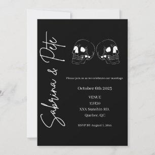 Invitation Jusqu'à la mort nous séparons mariages