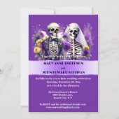 Invitation Jusqu'à la mort nous séparons violet jaune rose ma (Devant)