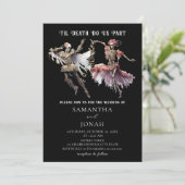 Invitation Jusqu'à la mort Skeletons gothiques Halloween Mari (Debout devant)