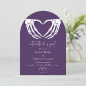 Invitation Jusqu'À La Mort Squelette Mains Arc Mariage Deux C (Debout devant)
