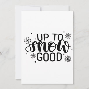 Invitation Jusqu'à neige bonne drôle de Noël Hiver Flocon de