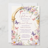 Invitation Jusqu'à une vie de papillons nuptiale printanière  (Devant)