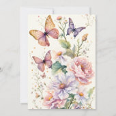 Invitation Jusqu'à une vie de papillons nuptiale printanière  (Dos)