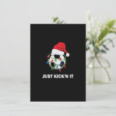 Invitation Just Kick'n It Christmas Soccer Ball Lights (Debout devant)