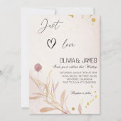 Invitation "Just Love" Autumn Botanical Wedding Party (Devant)