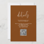 Invitation Just Love Boho Barn Guirlande Lumineuse Code QR Ma (Dos)