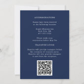 Invitation Just Love Elegant Blue Roses Aimer Fancy Mariage (Dos)