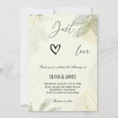 Invitation Just Love Elegant Wedding I (Devant)