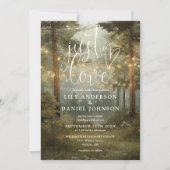 Invitation Just Love Forest Guirlande Lumineuse Code QR Maria (Devant)