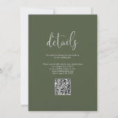 Invitation Just Love Forest Guirlande Lumineuse Code QR Maria (Dos)