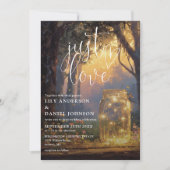 Invitation Just Love Forêt Enchantée Pot Mason Photo Mariage (Devant)