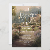 Invitation Just Love Rustique Jardin Mariage Code QR (Devant)