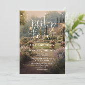 Invitation Just Love Rustique Jardin Mariage Code QR (Debout devant)